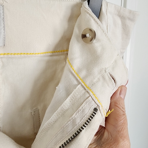 Anthropologie Maeve Colette Linen Blend Crop Wide Leg Pants In Chalk White - Picture 6 of 14